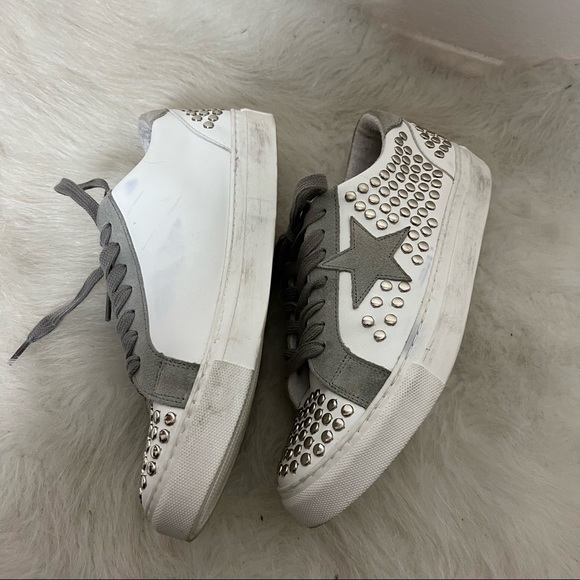 Steve Madden Turner Studded Star Distressed Golden Goose Sneakers - Picture 6 of 11